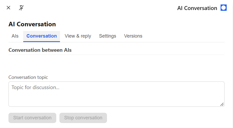 The Conversation tab
